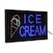 Alpine Industries 19" x 10" LED Rectangular Ice Cream Sign with Two Display Modes, PK2 ALP497-13-2pk - alternate 2